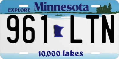 MN license plate 961LTN