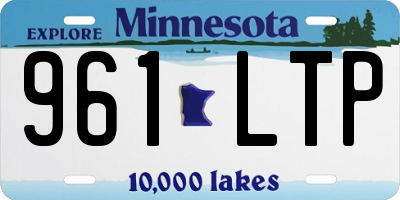 MN license plate 961LTP