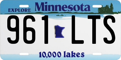 MN license plate 961LTS