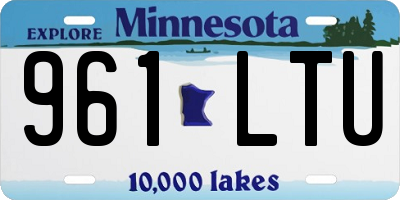 MN license plate 961LTU
