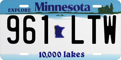 MN license plate 961LTW