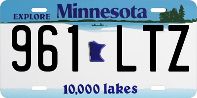 MN license plate 961LTZ