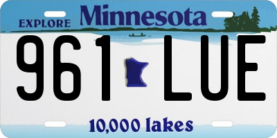 MN license plate 961LUE