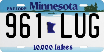 MN license plate 961LUG