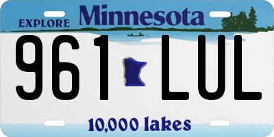 MN license plate 961LUL