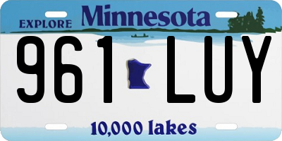 MN license plate 961LUY
