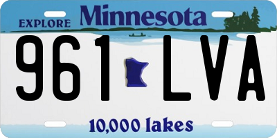MN license plate 961LVA