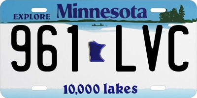 MN license plate 961LVC