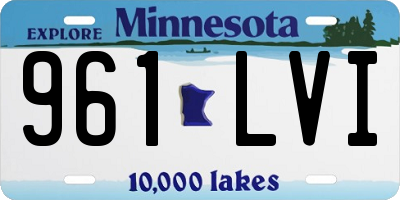 MN license plate 961LVI