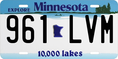 MN license plate 961LVM