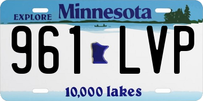 MN license plate 961LVP