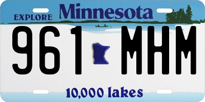 MN license plate 961MHM
