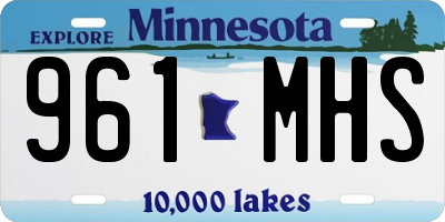 MN license plate 961MHS
