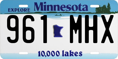 MN license plate 961MHX