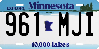MN license plate 961MJI