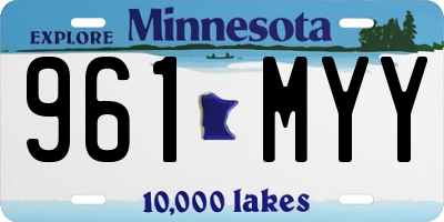 MN license plate 961MYY