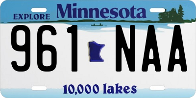 MN license plate 961NAA
