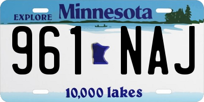 MN license plate 961NAJ