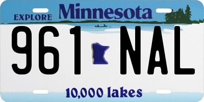 MN license plate 961NAL