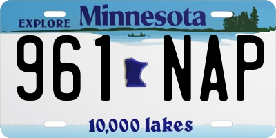 MN license plate 961NAP