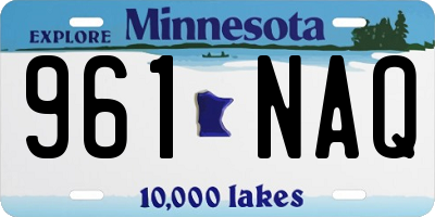 MN license plate 961NAQ