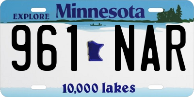 MN license plate 961NAR
