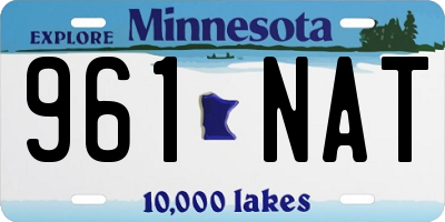 MN license plate 961NAT