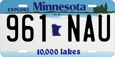 MN license plate 961NAU