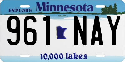 MN license plate 961NAY