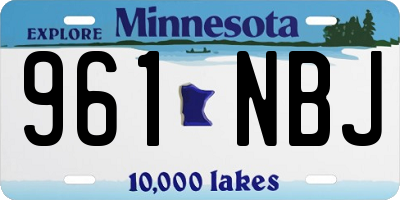 MN license plate 961NBJ