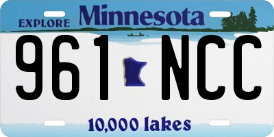 MN license plate 961NCC