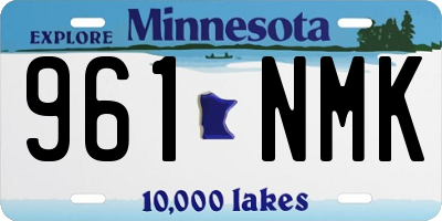 MN license plate 961NMK