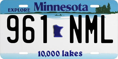 MN license plate 961NML