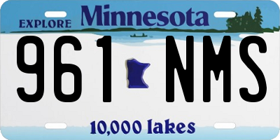 MN license plate 961NMS