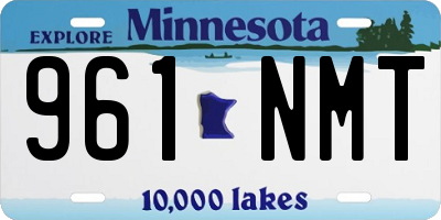 MN license plate 961NMT