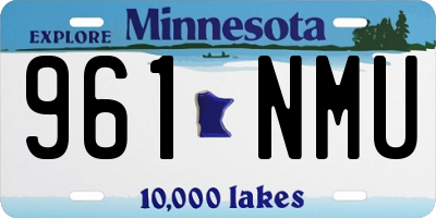 MN license plate 961NMU