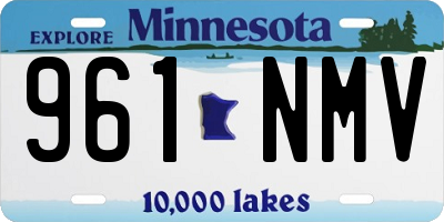 MN license plate 961NMV