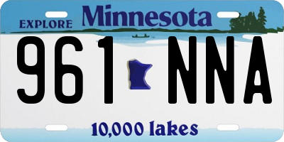 MN license plate 961NNA