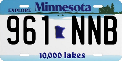 MN license plate 961NNB