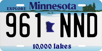 MN license plate 961NND