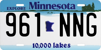 MN license plate 961NNG