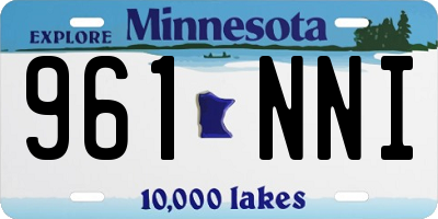 MN license plate 961NNI