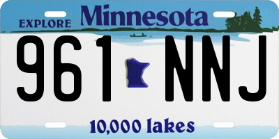 MN license plate 961NNJ