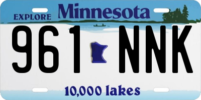 MN license plate 961NNK