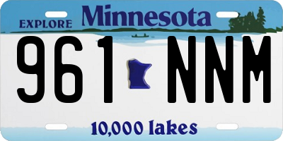 MN license plate 961NNM