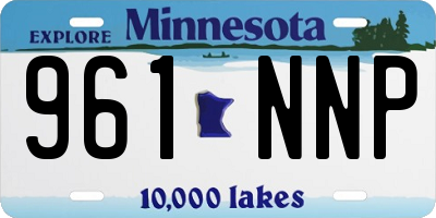 MN license plate 961NNP