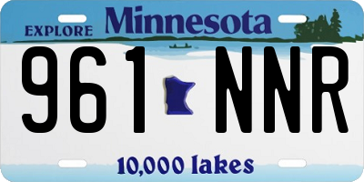 MN license plate 961NNR