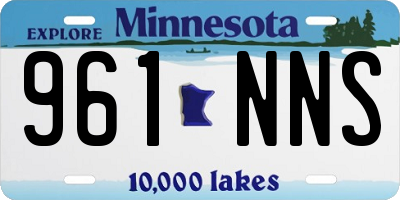 MN license plate 961NNS