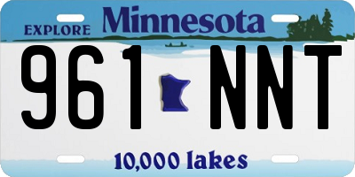 MN license plate 961NNT