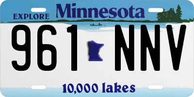 MN license plate 961NNV
